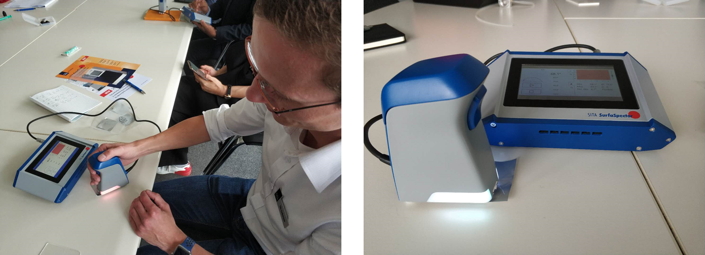 SITA手持式接觸角儀測(cè)量過(guò)程